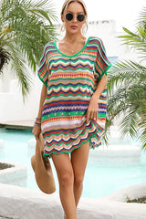 Ocevara beachsissi Fashion Color Block Knitted Swimsuit Cover Up - image 1