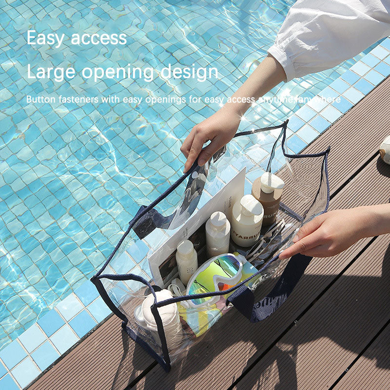 Ocevara Large-capacity Swimming Bag Transparent Visible Waterproof Wash Bag Foldable Portable Storage - image 2