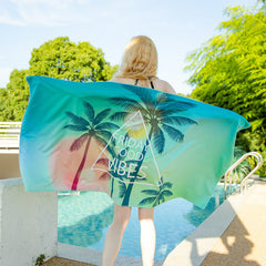 Ocevara Double-sided velvet beach towel for seaside swimming, water-absorbent, non-sand, breathable, - image 28