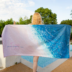Ocevara Double-sided velvet beach towel for seaside swimming, water-absorbent, non-sand, breathable, - image 6
