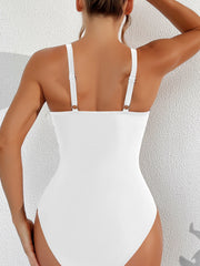 Ocevara Ocevara - Women Plus Size One Piece Swimsuit V Neck Mesh Sheer Tummy Control Bathing Suit - image 5