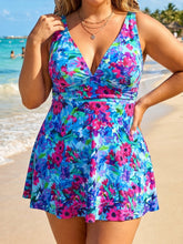 Floral V-Neck Swimdress