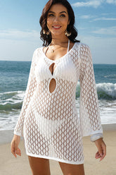 Ocevara Solid Color Long Sleeve Swimsuits Cover Up - image 1