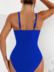 Ocevara Ocevara - Women Plus Size One Piece Swimsuit V Neck Mesh Sheer Tummy Control Bathing Suit - image 7