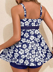 Ocevara Women Printed Two Piece Tankini Swimsuits Tummy Control Swim Dress High Waisted Boyshort with - image 10