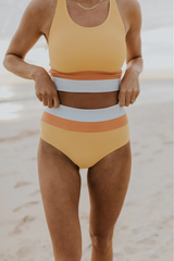 Ocevara High Waist Colorblock Marine Cut Back Crop Bikini Set - image 8