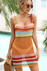 Ocevara Color Block Knitted Sleeveless Swimsuit Cover Up - image 1