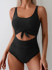 Ocevara Ocevara - Women's One Piece Swimsuit Tummy Control Slimming Bathing Suit Cutout Tie Knot - image 4