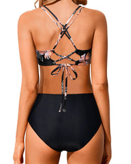 Ocevara Ocevara - Women High Waisted Bikini Set Two Piece Swimsuits Push up Wrap Swim Suits Top Tummy - image 7
