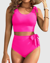 Ocevara Ocevara - Two Piece High Waisted Swimsuits Women Tummy Control Bikini Modest Bathing Suit - image 1