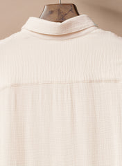 Ocevara Ocevara - White Solid Color Long Sun-proof Cardigan Cover Up - image 43