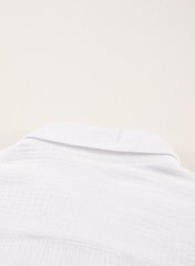 Ocevara Ocevara - White Solid Color Long Sun-proof Cardigan Cover Up - image 9