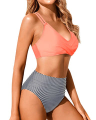 Ocevara Ocevara - Women High Waisted Bikini Set Two Piece Swimsuits Push up Wrap Swim Suits Top Tummy - image 14