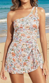 Ocevara One Piece Swim Dress for Women - One Shoulder Tummy Control Swimsuit with Skirt - image 1