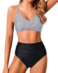 Ocevara Ocevara - Women High Waisted Bikini Set Two Piece Swimsuits Push up Wrap Swim Suits Top Tummy - image 17
