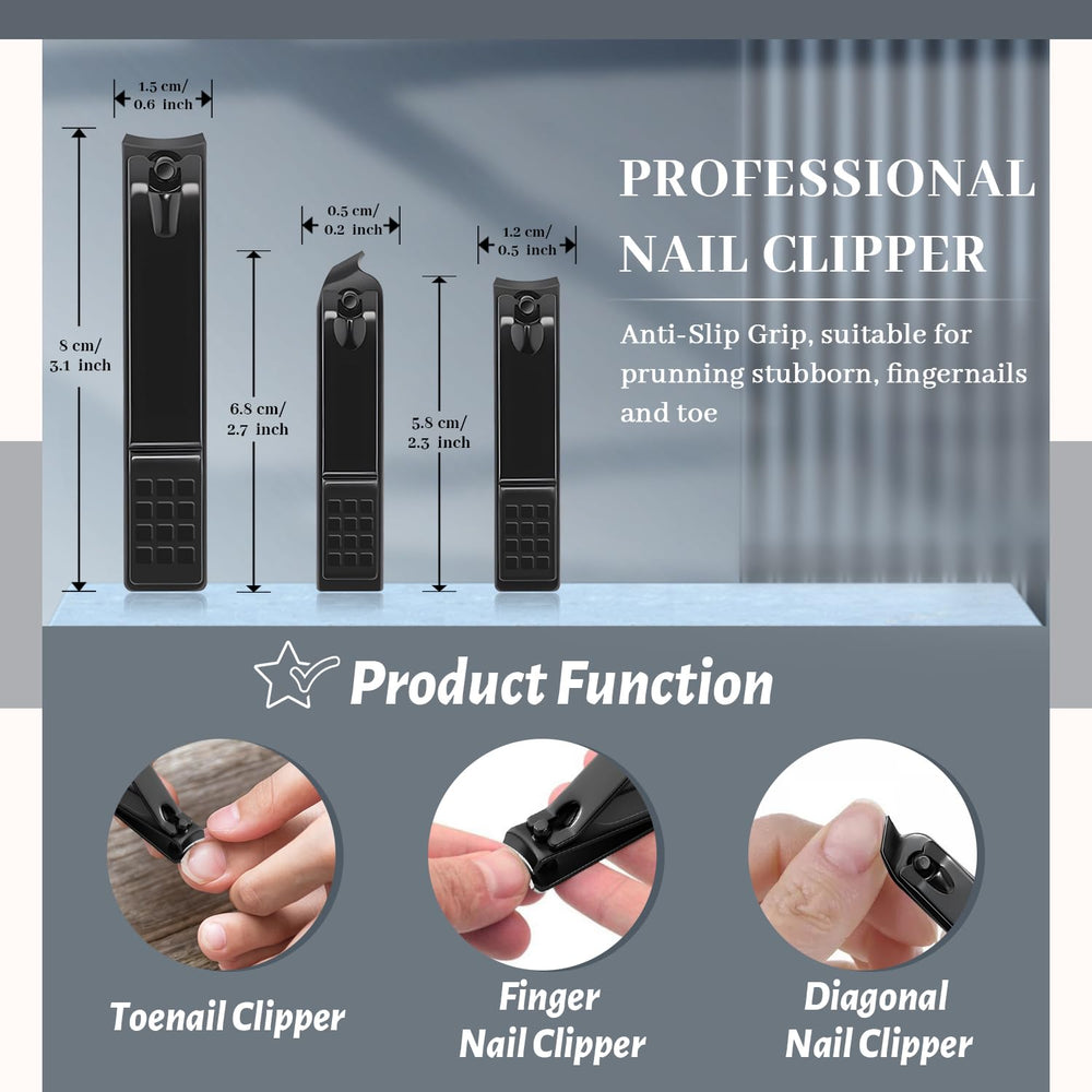 Ocevara Manicure Pedicure Set, 12 Pcs Nail Care Kit for Women, Mens Nail Grooming Kit, Manicure & - image 27