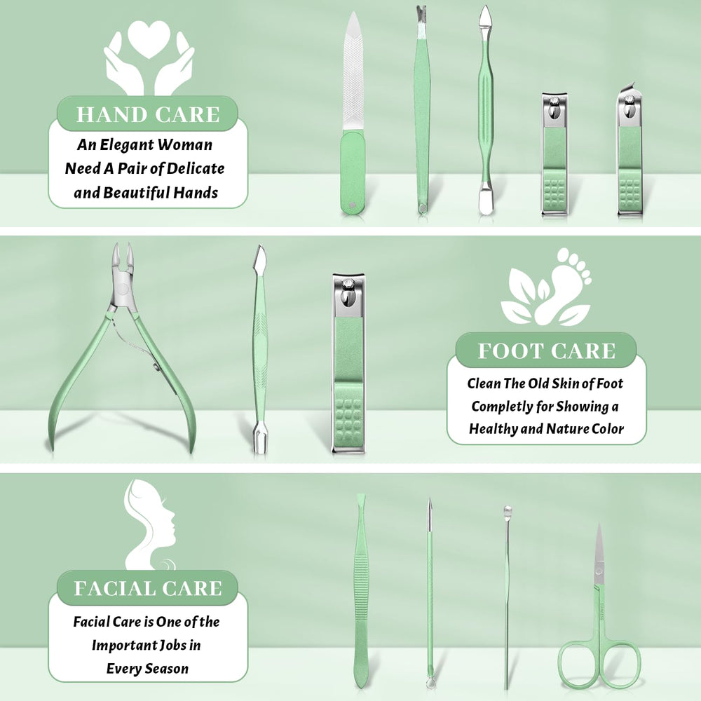 Ocevara Manicure Pedicure Set, 12 Pcs Nail Care Kit for Women, Mens Nail Grooming Kit, Manicure & - image 8