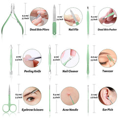 Ocevara Manicure Pedicure Set, 12 Pcs Nail Care Kit for Women, Mens Nail Grooming Kit, Manicure & - image 11