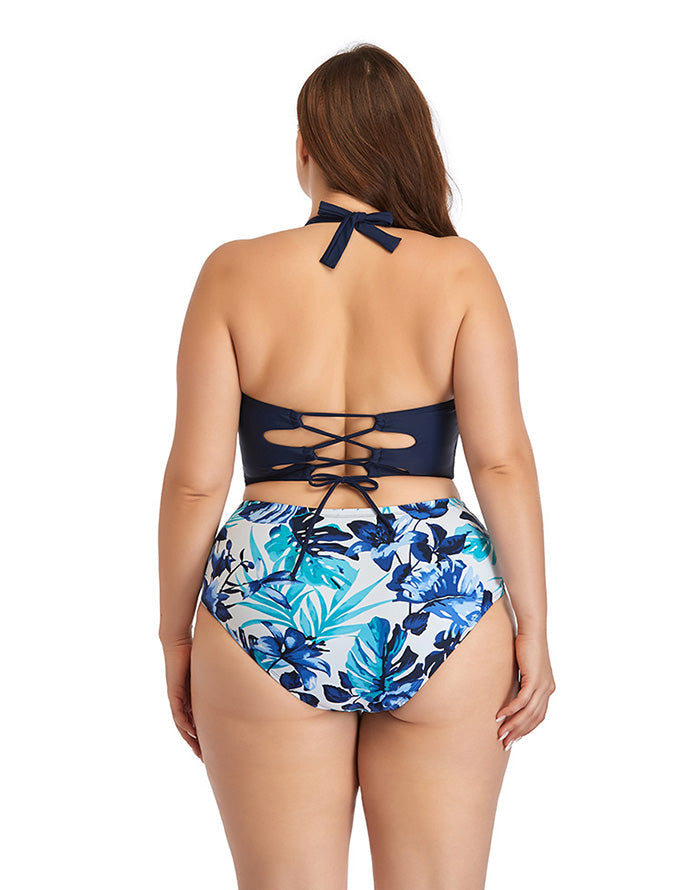 Ocevara Paneled Floral High-Waist Plus Size Bikini Swimsuit - image 2