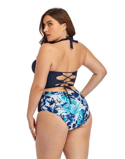 Ocevara Paneled Floral High-Waist Plus Size Bikini Swimsuit - image 4