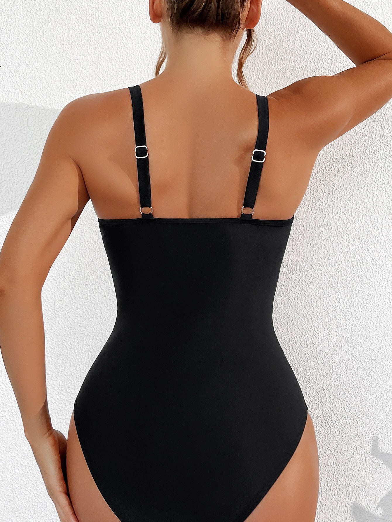 Ocevara Ocevara - Women Plus Size One Piece Swimsuit V Neck Mesh Sheer Tummy Control Bathing Suit - image 3