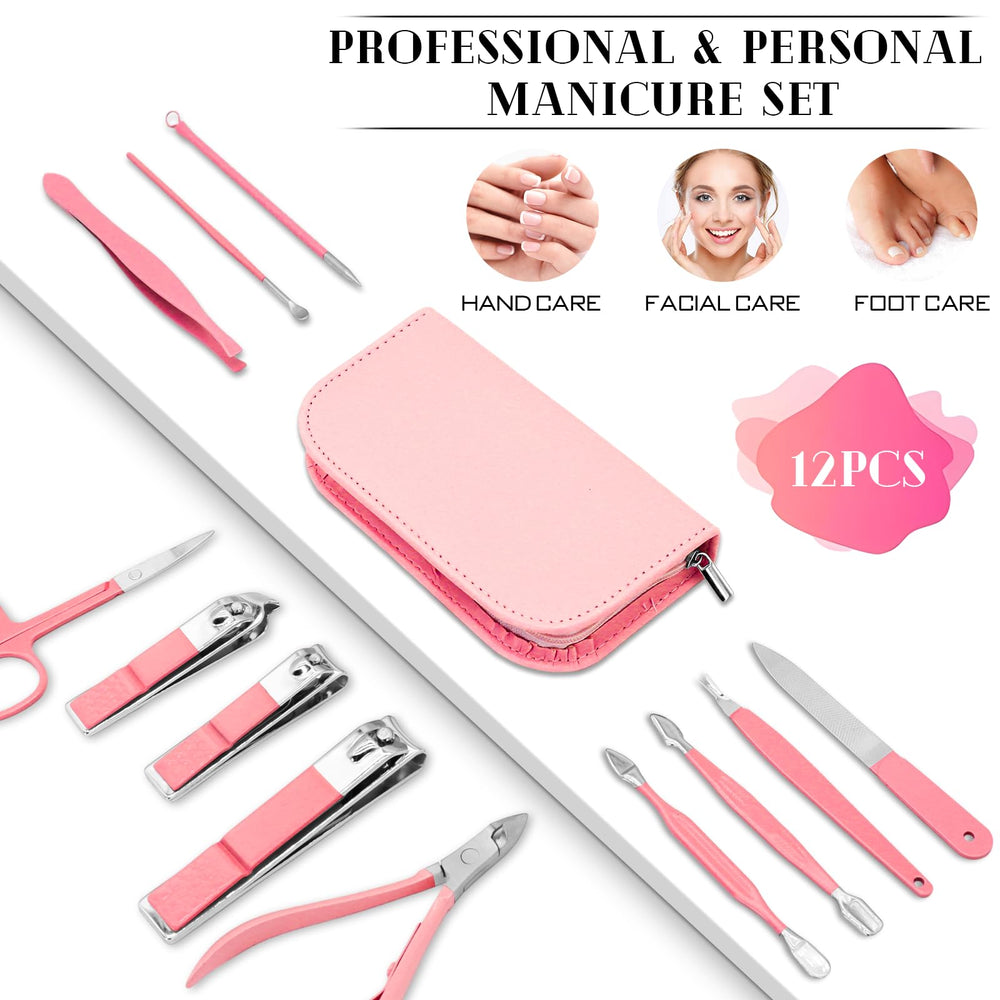 Ocevara Manicure Pedicure Set, 12 Pcs Nail Care Kit for Women, Mens Nail Grooming Kit, Manicure & - image 2