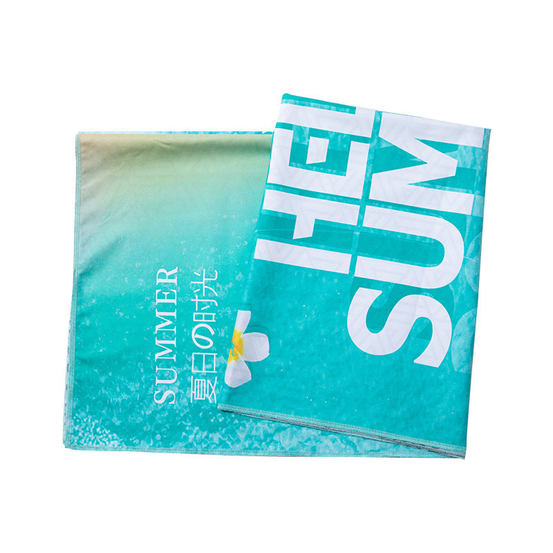 Ocevara Double-sided velvet beach towel for seaside swimming, water-absorbent, non-sand, breathable, - image 5