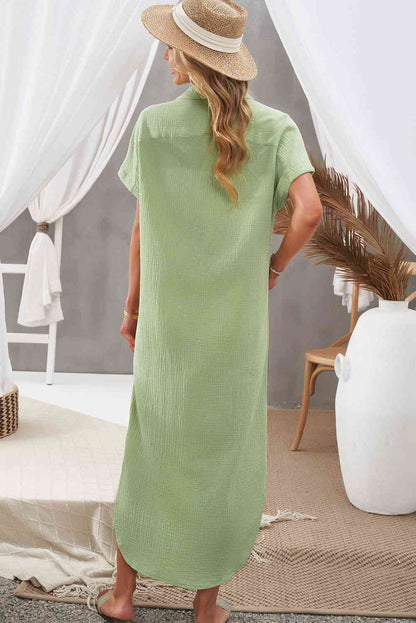 Ocevara Ocevara - White Solid Color Long Sun-proof Cardigan Cover Up - image 28