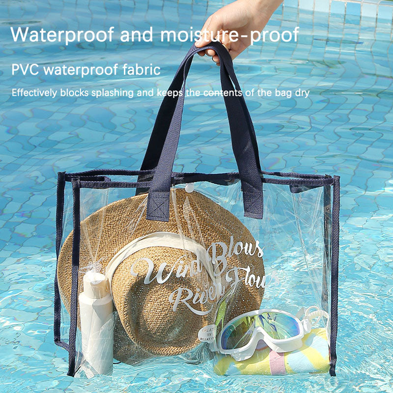 Ocevara Large-capacity Swimming Bag Transparent Visible Waterproof Wash Bag Foldable Portable Storage - image 1