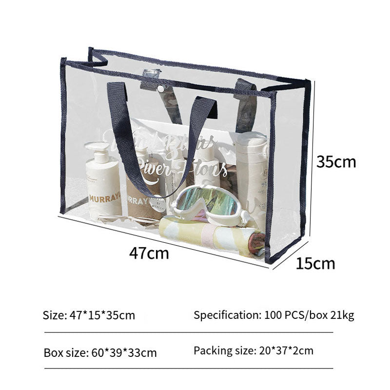 Ocevara Large-capacity Swimming Bag Transparent Visible Waterproof Wash Bag Foldable Portable Storage - image 4