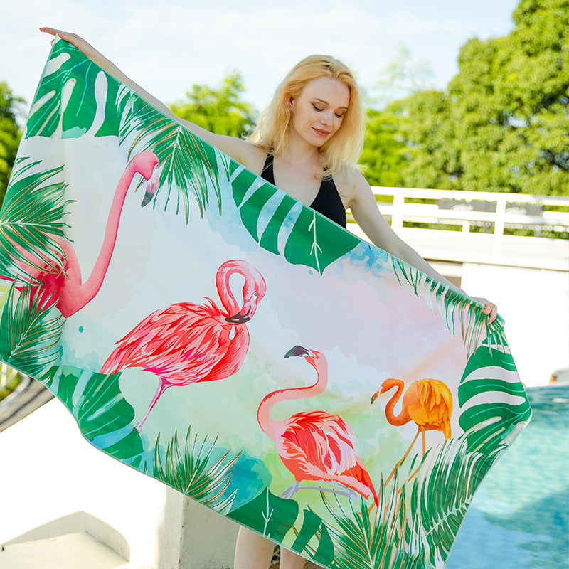 Ocevara Double-sided velvet beach towel for seaside swimming, water-absorbent, non-sand, breathable, - image 9