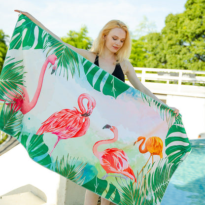 Ocevara Double-sided velvet beach towel for seaside swimming, water-absorbent, non-sand, breathable, - image 9