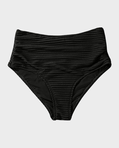 Ocevara Ocevara - Textured Knot-Front High-Waisted Bikini Set - image 29