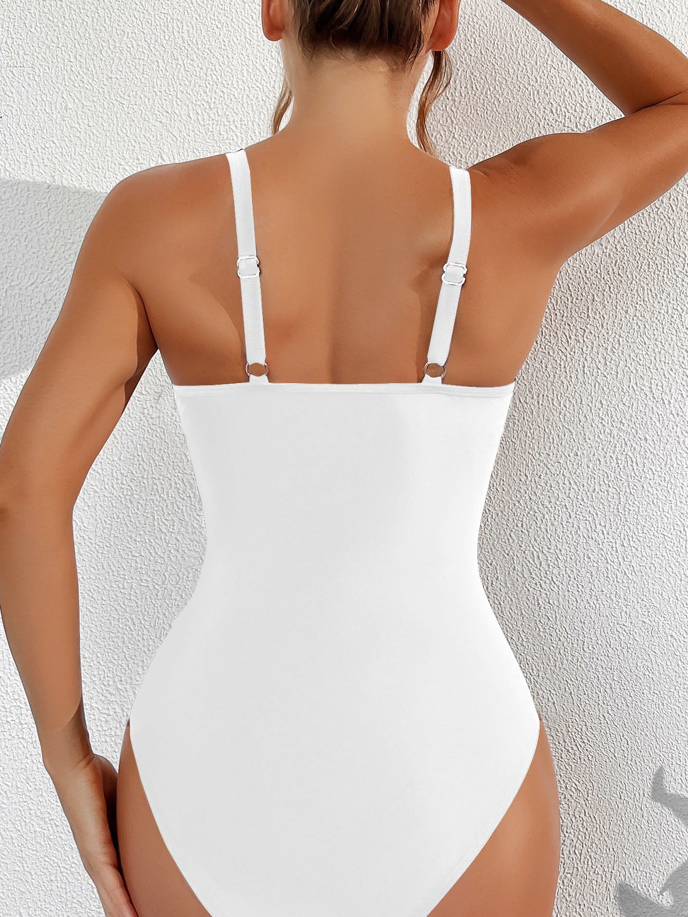 Ocevara Ocevara - Women Plus Size One Piece Swimsuit V Neck Mesh Sheer Tummy Control Bathing Suit - image 5