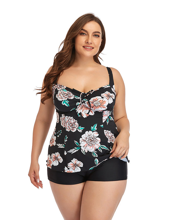 Ocevara Printed Camisole Plus Size Tankini Swimsuit - image 2