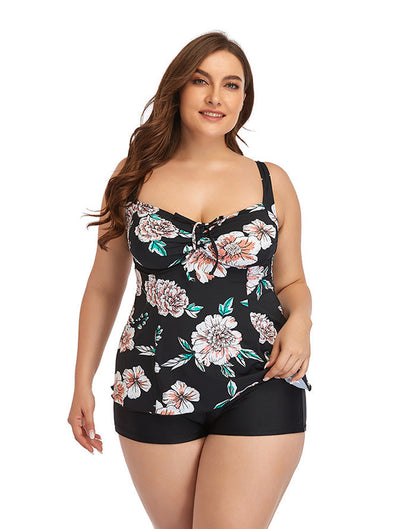 Ocevara Printed Camisole Plus Size Tankini Swimsuit - image 2