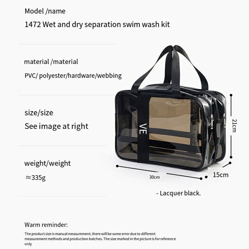 Ocevara New portable waterproof large-capacity wet and dry separation toiletry, makeup storage and - image 5