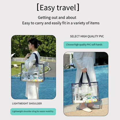 Ocevara Large-capacity Swimming Bag Transparent Visible Waterproof Wash Bag Foldable Portable Storage - image 5