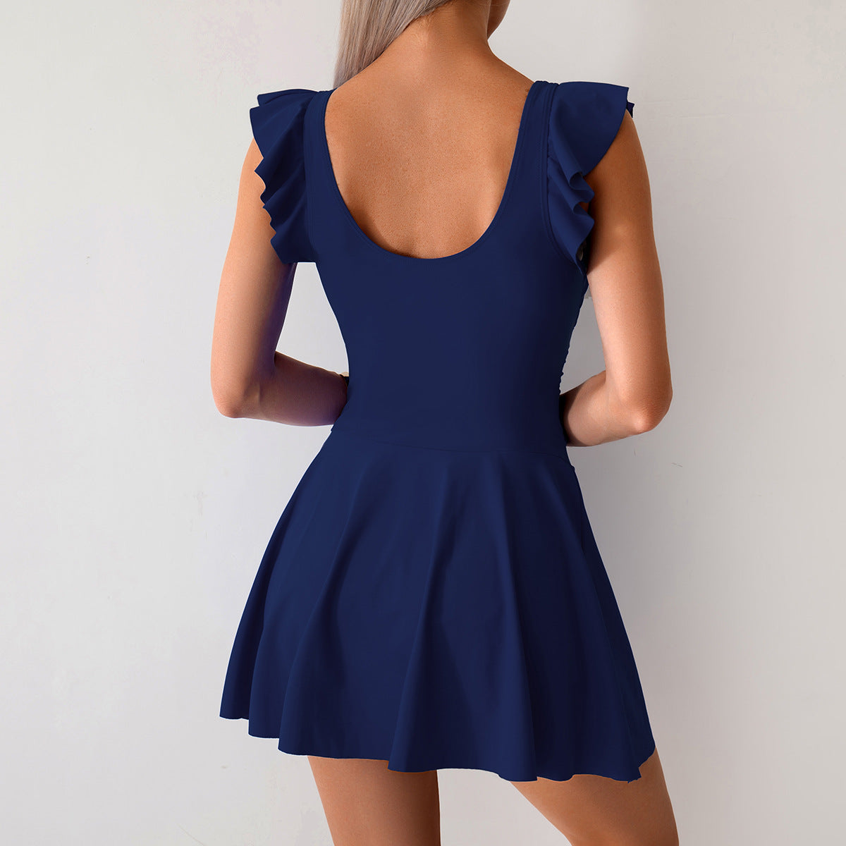 Ocevara Ocevara - Women One Piece Swim Dress Tummy Control Swimsuit Slimming Ruffle Side Tie Knot - image 12