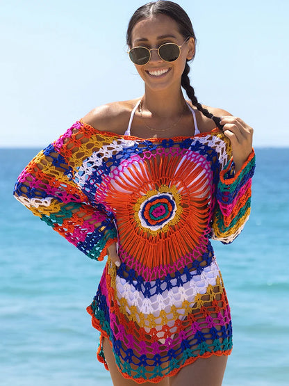 Ocevara Rainbow Embroidered Cover-Ups - image 2
