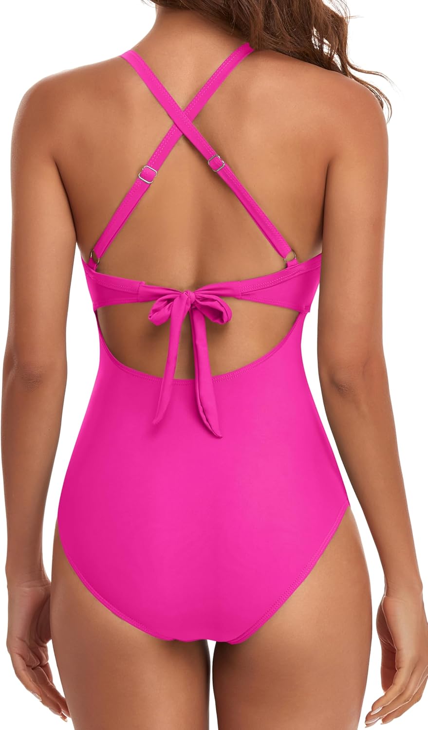Ocevara Ocevara - Women's One Piece Swimsuits Tummy Control Cutout High Waisted Bathing Suit Wrap Tie - image 47