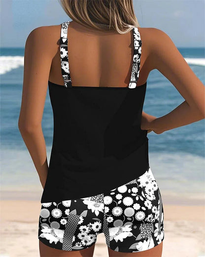 Ocevara Mid Waisted Floral Print Tankini Set - image 3