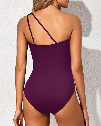 Ocevara Ocevara - One Shoulder One Piece Swimsuit for Women Tummy Control Bathing Suits - image 28