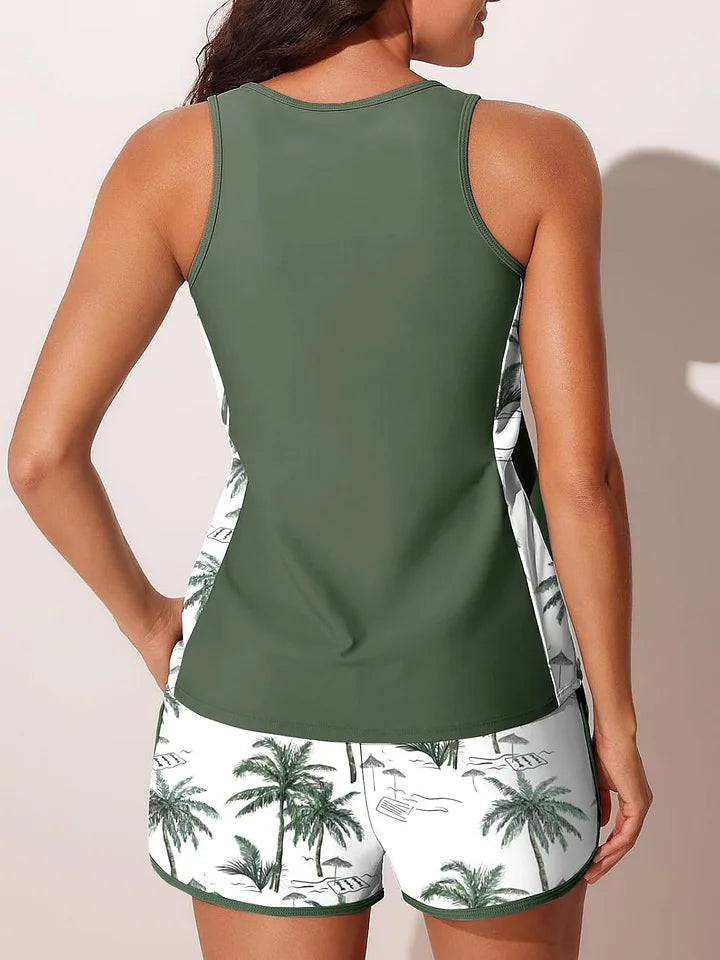 Ocevara Blouson Tankini Swimsuits for Women Tummy Control Two Piece Bathing Suits with Sporty Pockets - image 13
