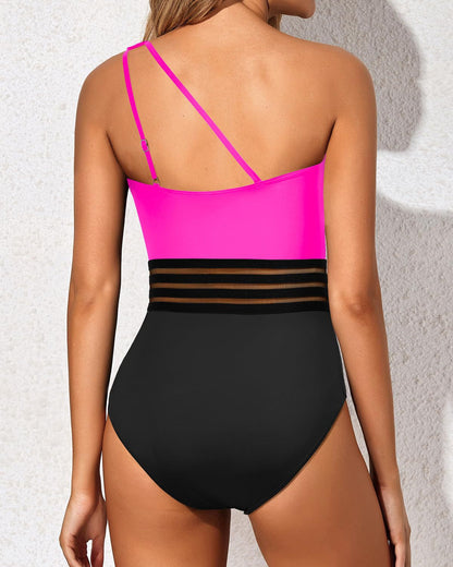 Ocevara Ocevara - One Shoulder One Piece Swimsuit for Women Tummy Control Bathing Suits - image 17