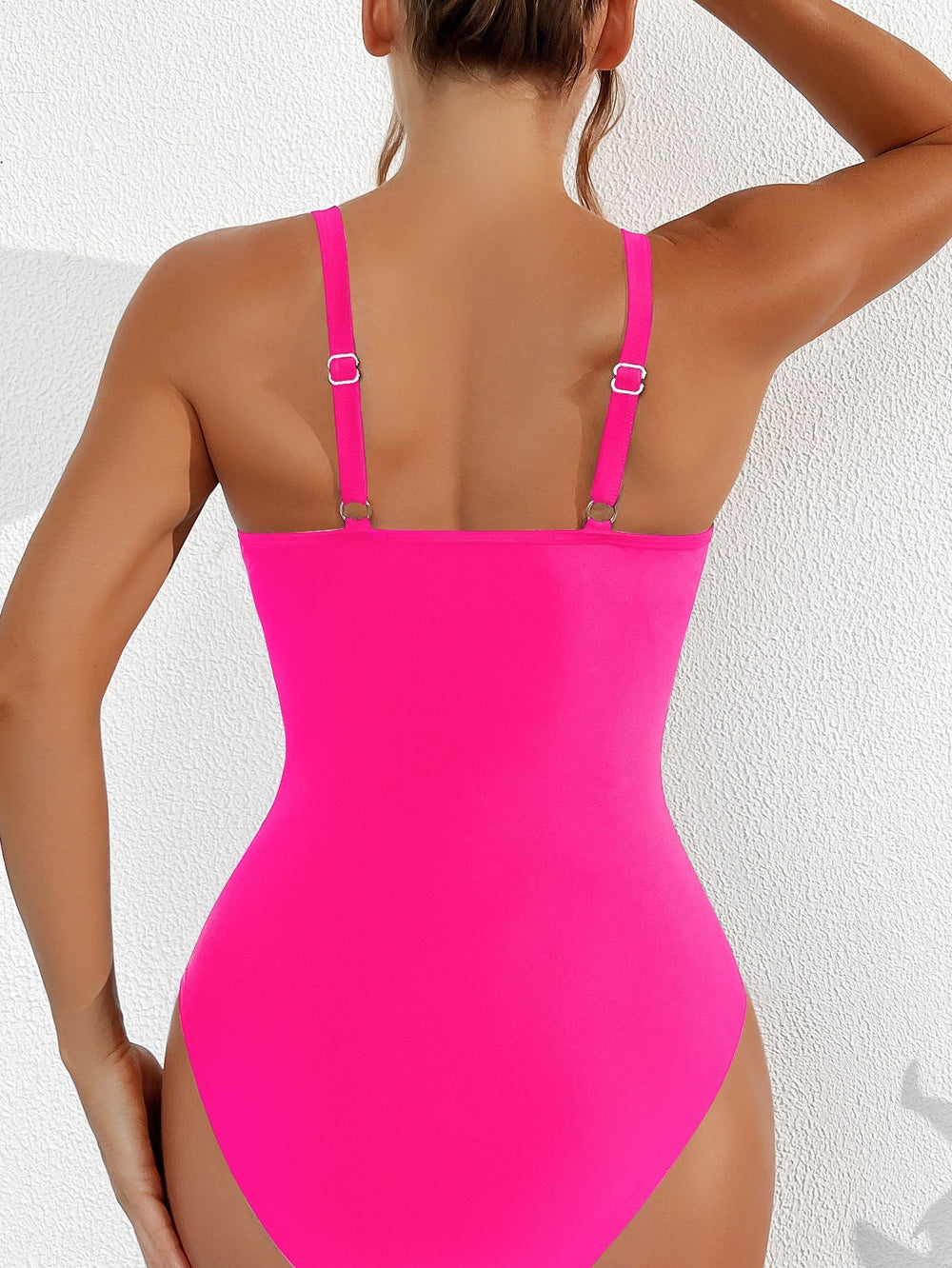 Ocevara Ocevara - Women Plus Size One Piece Swimsuit V Neck Mesh Sheer Tummy Control Bathing Suit - image 9