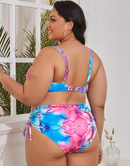Ocevara Colorful Print Plus Size Bikini - image 11