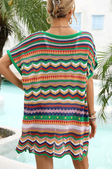 Ocevara beachsissi Fashion Color Block Knitted Swimsuit Cover Up - image 2