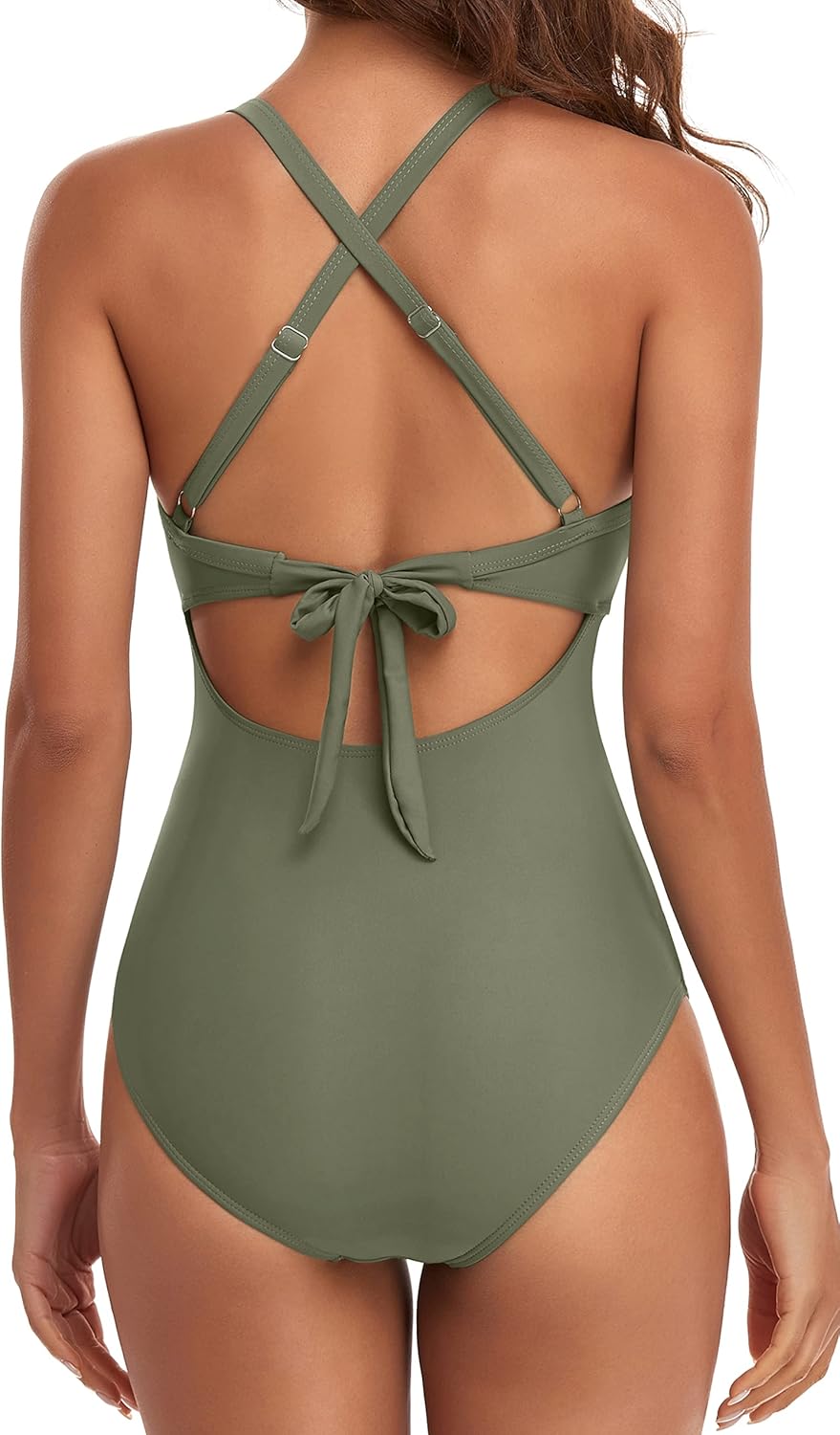 Ocevara Ocevara - Women's One Piece Swimsuits Tummy Control Cutout High Waisted Bathing Suit Wrap Tie - image 51