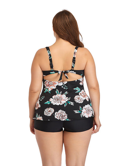 Ocevara Printed Camisole Plus Size Tankini Swimsuit - image 3